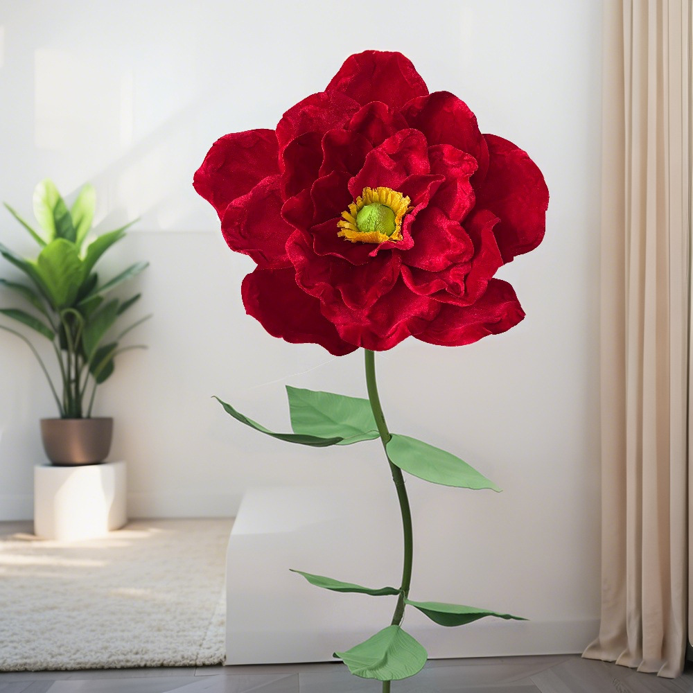 Nuevos accesorios de boda grandes flores de simulación de bodas decoración ventanas del centro comercial belleza artesanal flores de papel