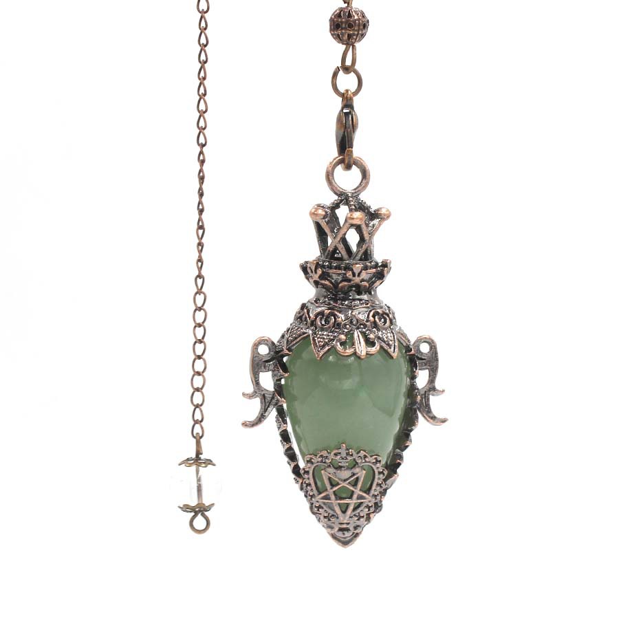 Retro Bottle Water Drop Crystal Pendulum Pendant Wholesale Popular Ornaments Necklace Pendant Natural Stone Foreign Trade Jewelry