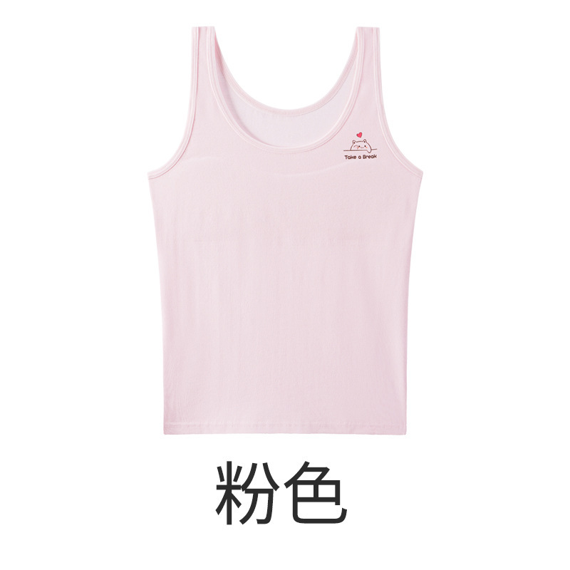 Ropa interior fina para niñas, cuidadosamente seleccionada para la temporada de primavera y verano, adecuada para estudiantes de primaria y adolescentes, camisetas interiores de algodón puro para niñas.