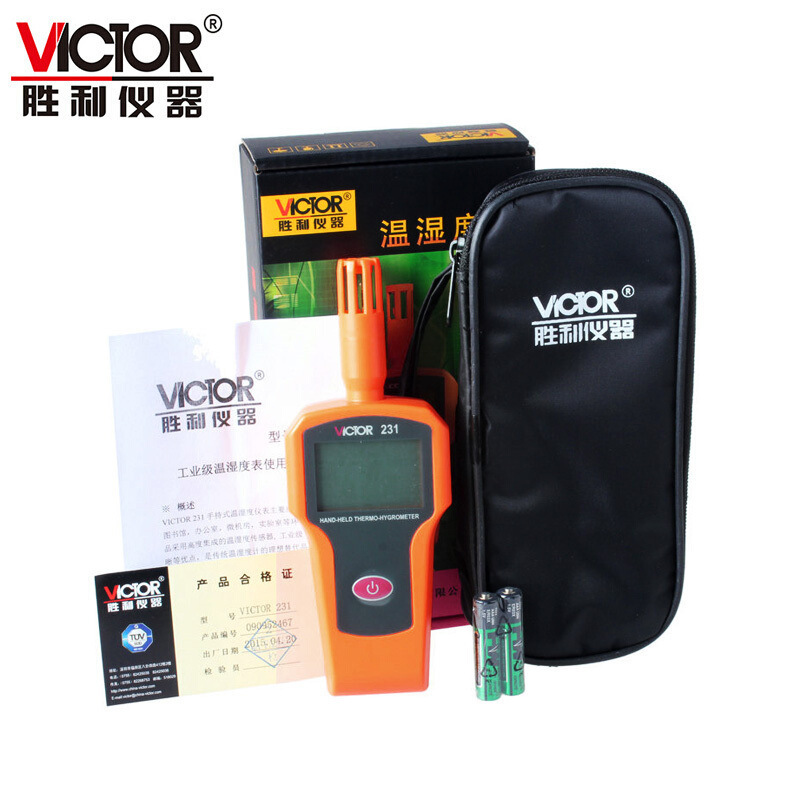 VICTOR胜利温湿度计VC231手持式高精度空气环境温湿度检测仪表