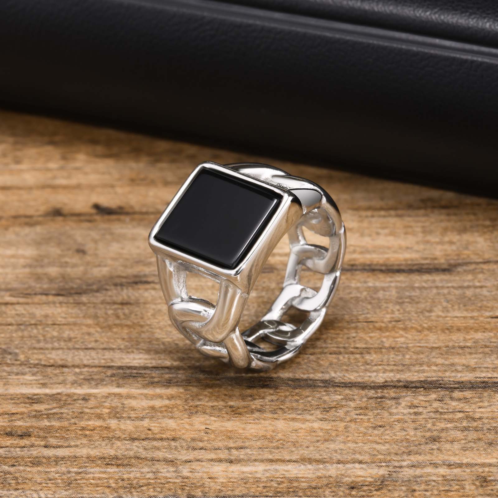 Rings Classification Retro Classic Style Geometric Titanium Steel Men's Rings Punk Rings