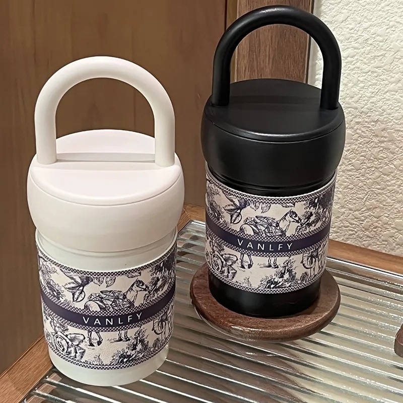 Чай с молоком из чашки для воды ниши высокого класса из нержавеющей стали простой новый стиль высокого качества прямой напиток чашки с ремешком