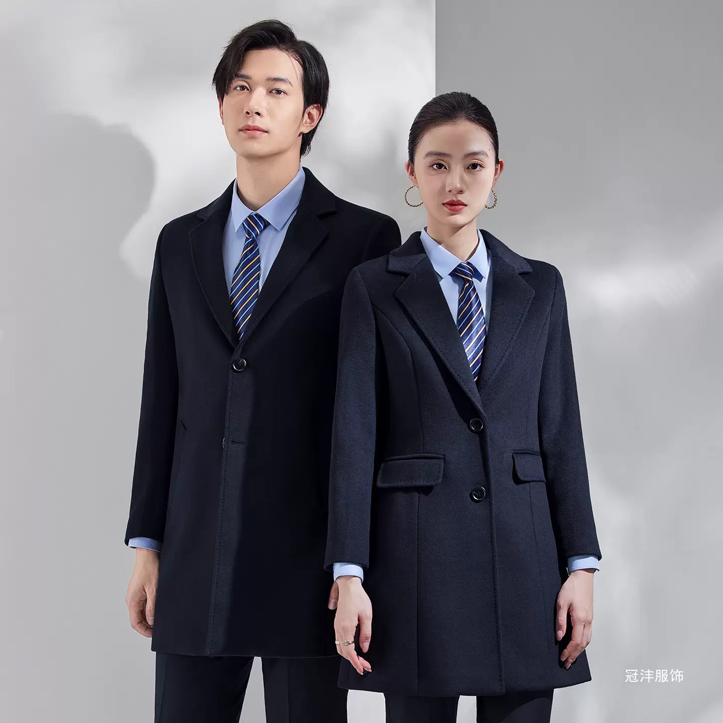 羊毛女经理酒店空姐同款呢子外套呢子毛呢工作服羊毛大衣男物业