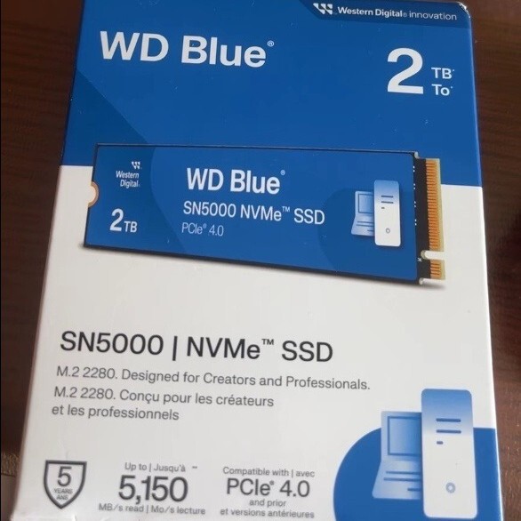 Wd Western Digital Blue Sn5000 2Tb M.2 Nvme Solid State Drive for Desktop Computers