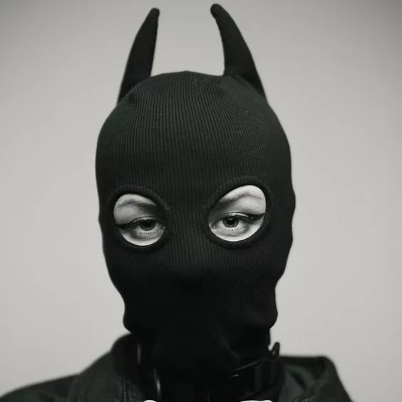 All Saints Horn Batman Headgear Full Face Hat Gangster Mask Windproof Masked Neck Guard Men's and Women's Three-hole Face Gini