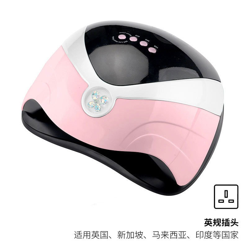 Lámpara de uñas de alta potencia de 168W, lámpara de curado UV con doble fuente de luz, máquina de fototerapia inteligente para salón de uñas, transfronteriza
