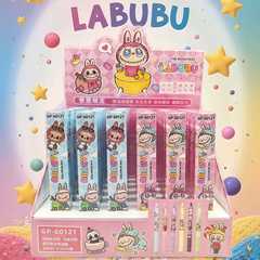 LABUBU ブラインドボックスプレスペン 0.5ST 中性プレスペン学生毎日の試験問題ペン黒ゲルペン