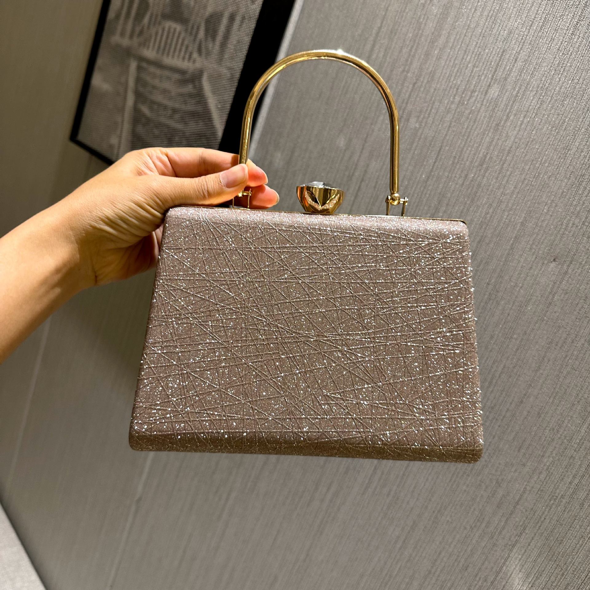 Evening bag banquet bag sparkling gift bag box handbag cheongsam evening bag princess bag KTV socialite nightclub