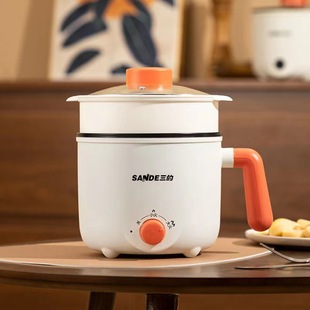 Three-In-One Electric Cooker for Home Use, Multifunctional Steaming and Cooking All-In-One Dormitory Student Small Electric Cooker, Mini Electric Hot Pot, Multi-Delivery