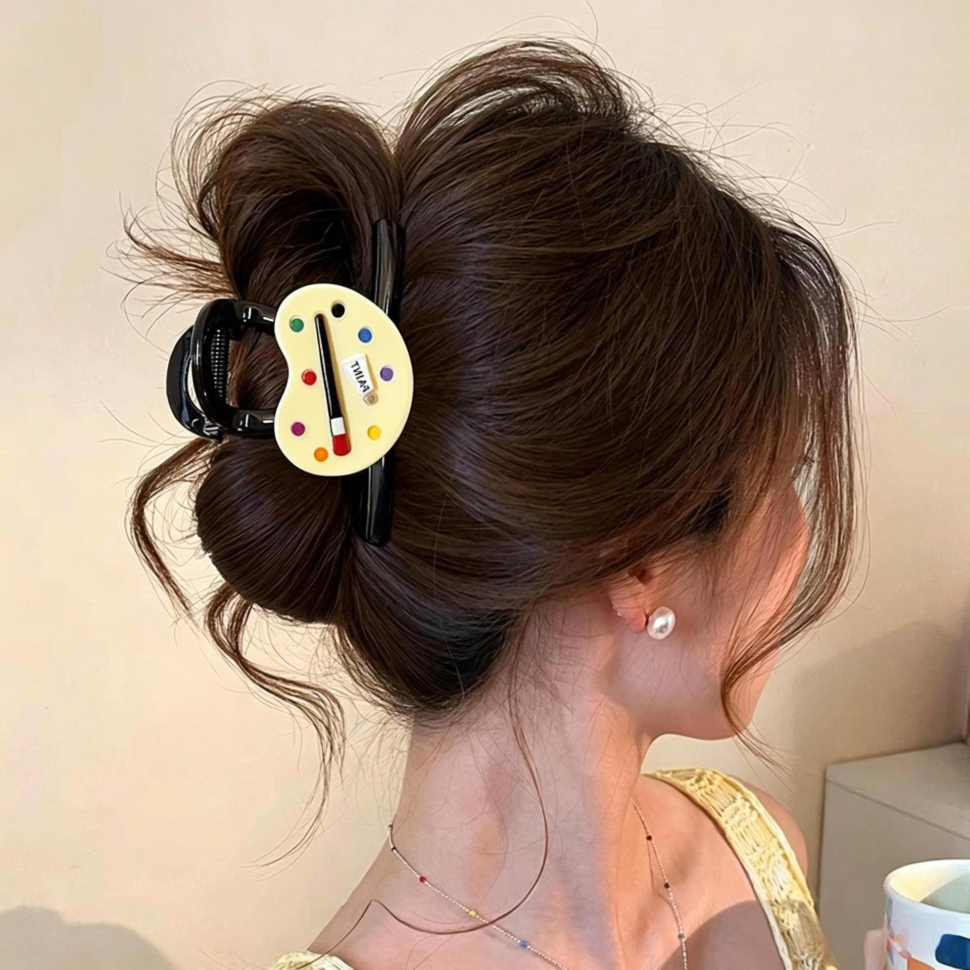 2026 nuevo clip de cabello ondulado clip de cabello de tiburón grande clip de cabello de mujer detrás de la cabeza de alta sensación clip de cabello accesorios para el cabello