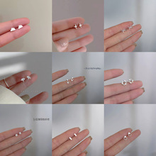 设计感小众耳骨钉爱心耳环2025新款蝴蝶耳钉网红爆款气质珍珠耳饰