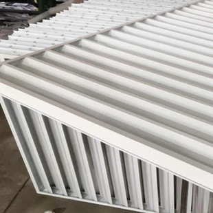 Single-Layer Blinds Aluminum Alloy Blinds Shopping Mall Aluminum Alloy Zero Degree Air Outlet Rainproof Blinds