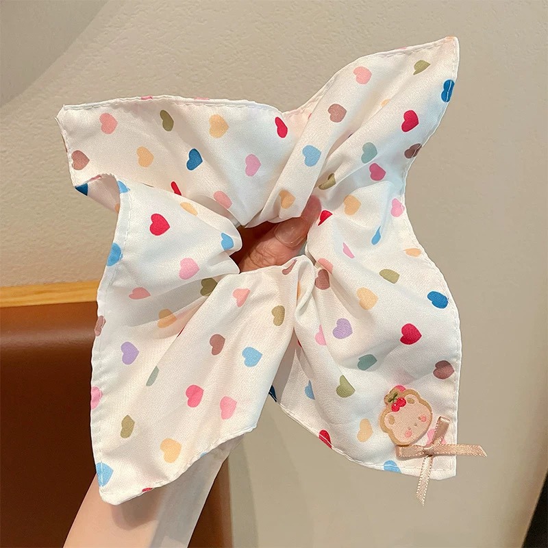 Квадратный шарф 010 Care Bear с резинкой для волос