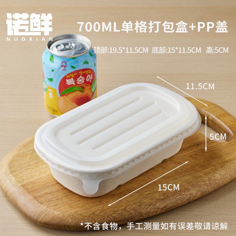 Caja de embalaje de frutas, caja de comidas desechable, viaje de primavera, picnic, camping, comida ligera, arroz cortado, doble división al aire libre
