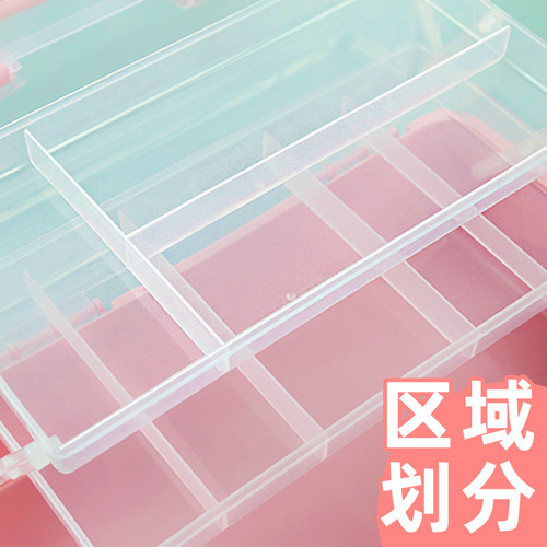 Wholesale three-layer macaron folding portable storage box medicine box home art hardware manicure cosmetics tool box