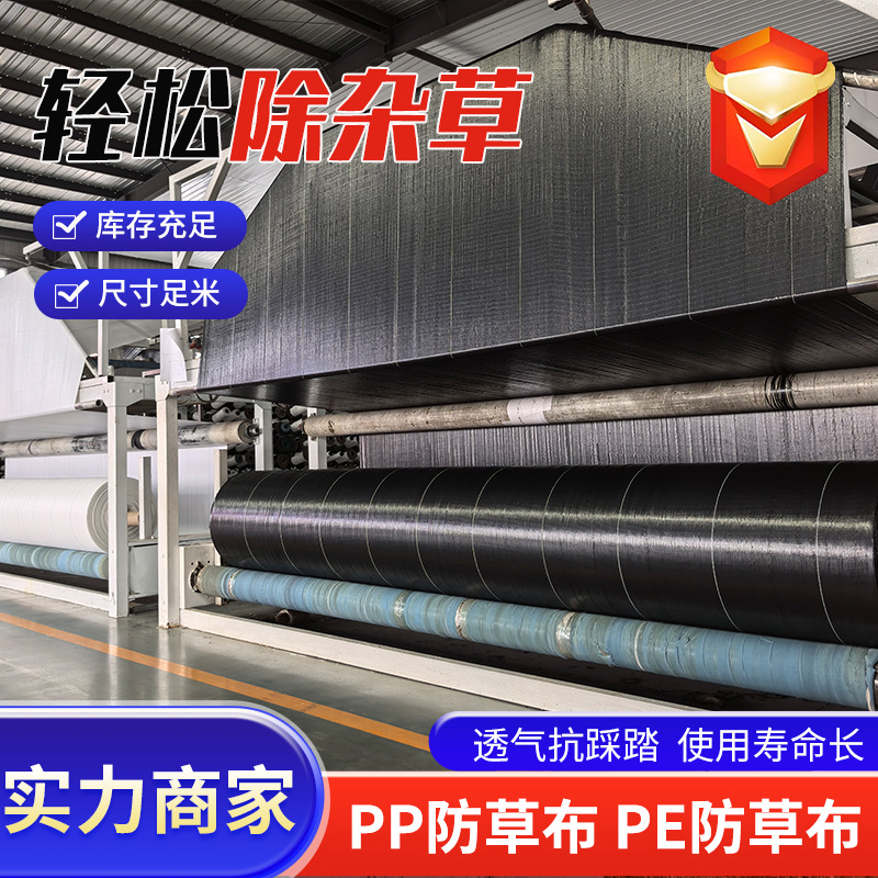 新型生态防草布果园农用黑色保湿耐用透气加厚除草全新料pe防草布