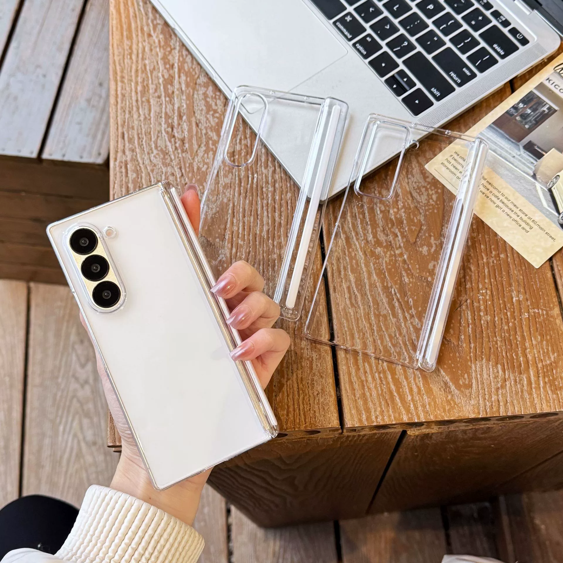 Samsung, совместимый GalaxyZFold7, ультратонкий чехол для телефона, защитная тележка велосипеда, шарнир