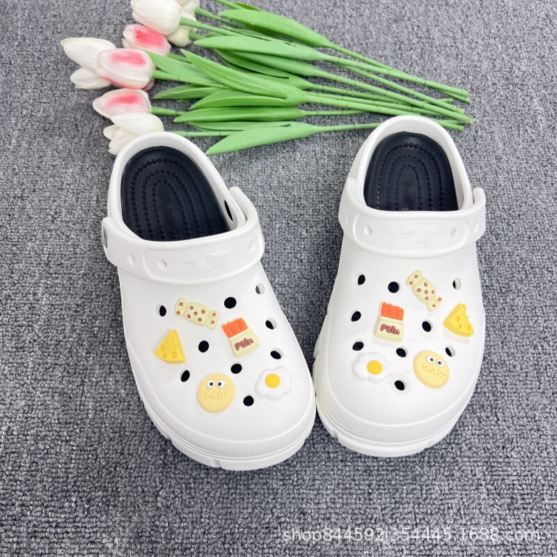 Croc Shoe Buckle Small Cheese Flower Candy Cute DIY Accessories Removable Decoration Versatile Heart Ins Simple