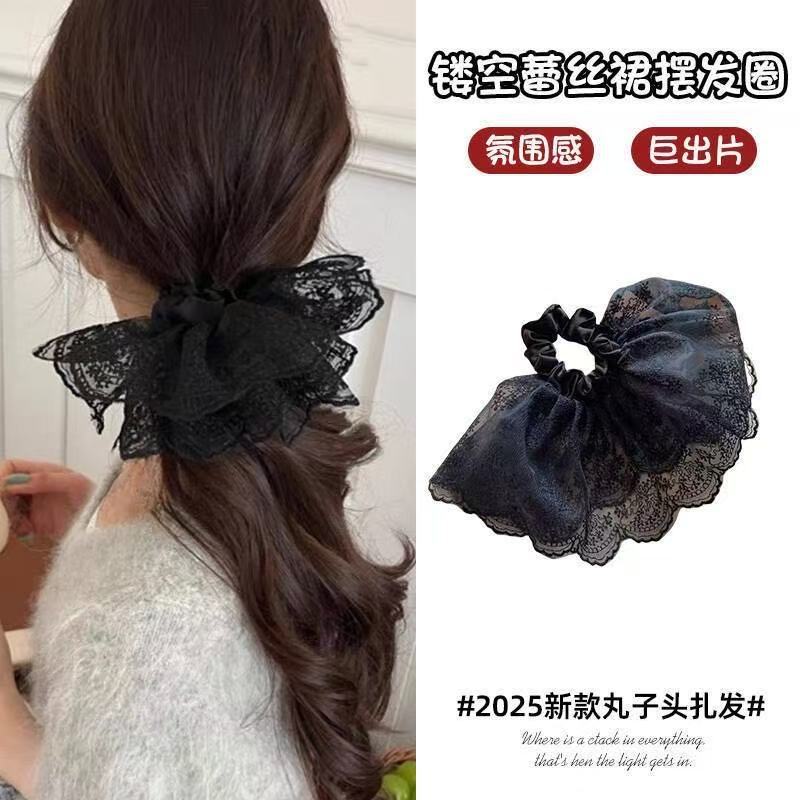 5677 스커트 서클-블랙 레이스