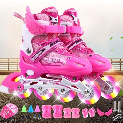 the skating shoes children suit Adjustable Flash Skates Child Skating Manufactor Cross border