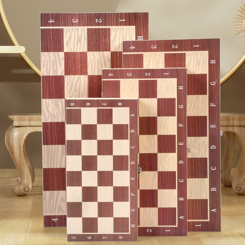 Three-in-One Wooden Solid Wood International Chess Western Draughts Backgammon Game Folding Portable Brain Teaser Board Game Toy
