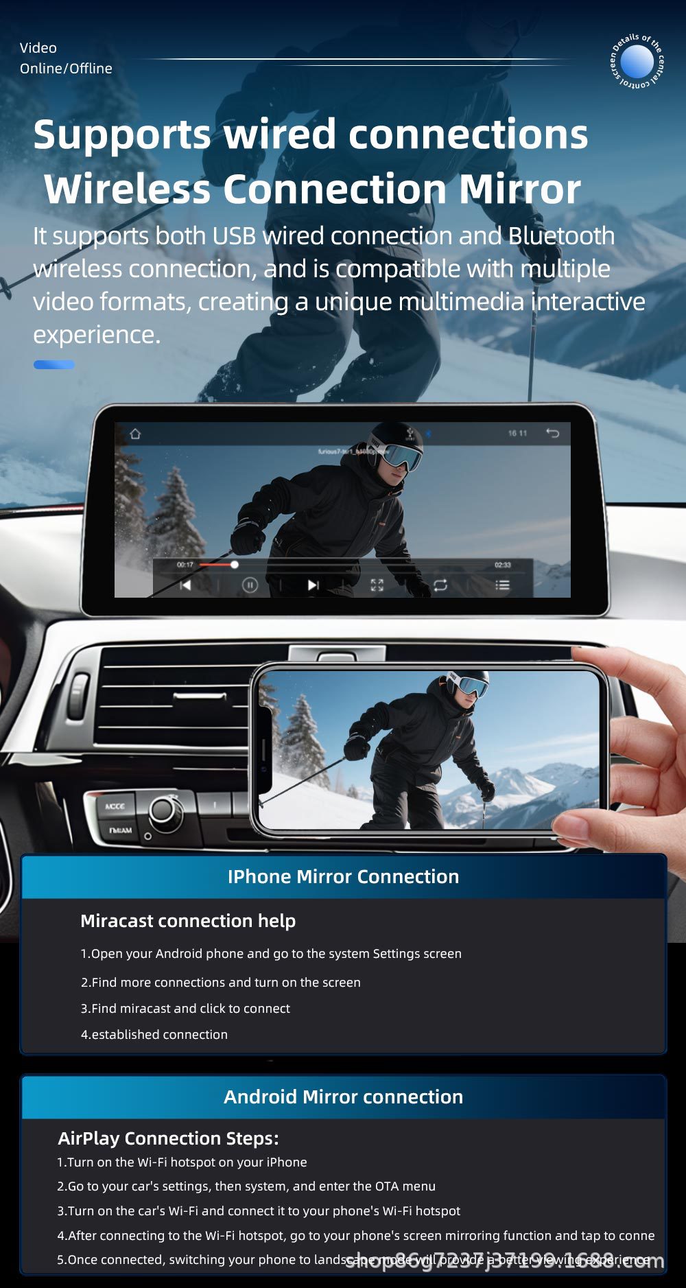 Suitable for Bmw F30 F32 12.3inch Navigation Gps All-In-One Device Bluetooth Central Control Large Screen Carplay Central Control Screen