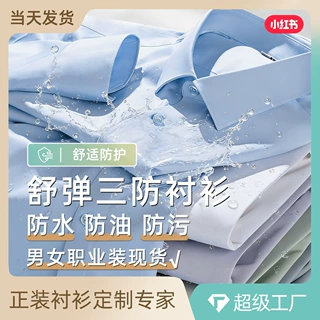三防衬衫男士长袖天竹纤维职业装公司职场通勤商务内搭白色衬衣男
