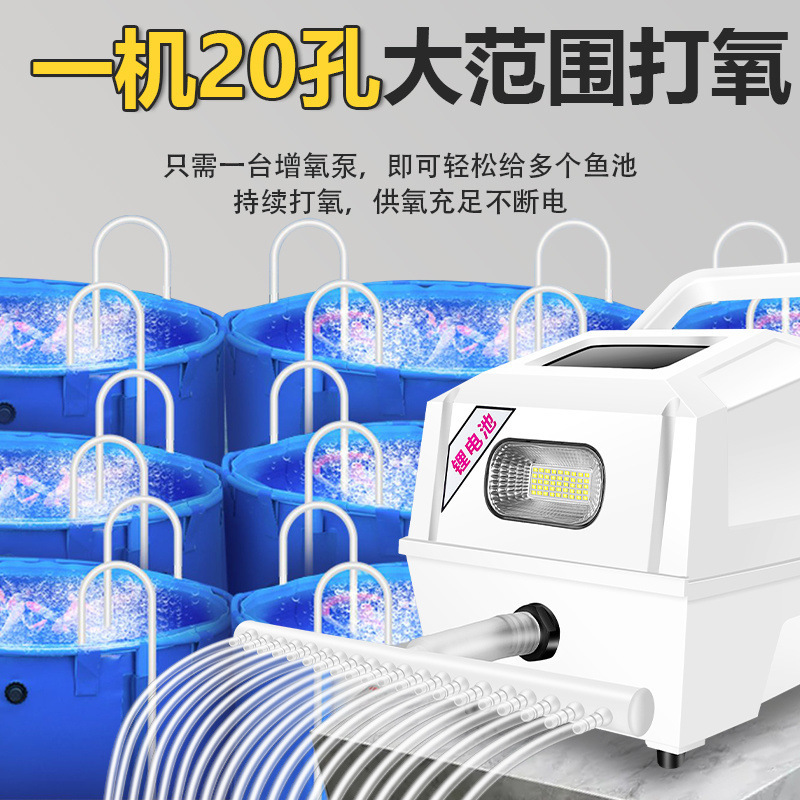魚の飼育、魚の販売、釣り、充電、屋外両用ハイパワー酸素発生器、リチウム電池、ACおよびDC多目的酸素ポンプ|undefined
