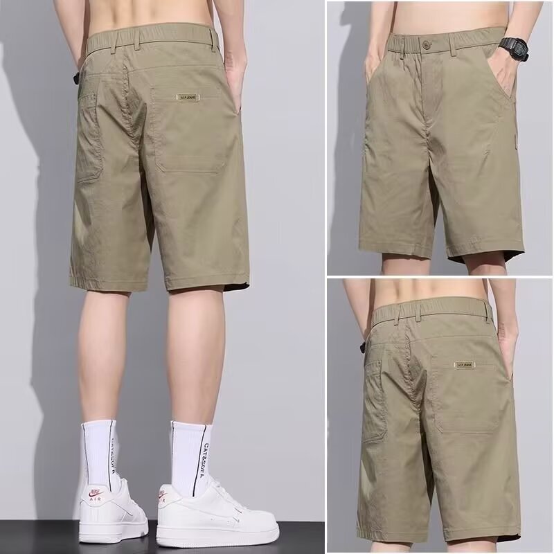 2026 Summer New Casual Shorts Men's Trendy Brand Loose Versatile Straight Elastic Five-Point Casual Men's Shorts 2026 Summer New Casual Shorts Men's Trendy Brand Loose Versatile Straight Elastic Five-Point Casual Men's Shorts