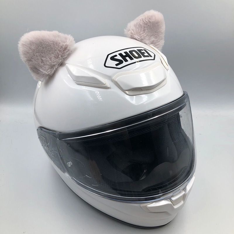 Helmet Decoration Bear, Motuoche Auto Parts and Accessories - light-gray-triangle-bear-ears