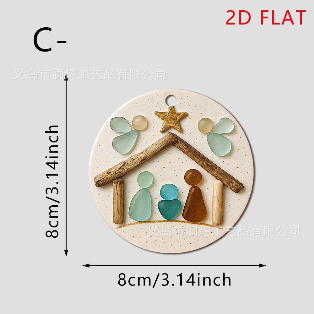Colgante transfronterizo venta caliente en forma de corazón decoración de amistad decoración plana 2D sub