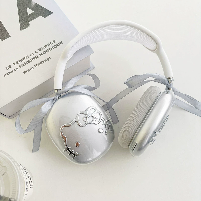 Electroplated Cartoon KT Cat Protective Case for Apple airpods Max Headset Headphone Protective Case airpods