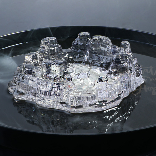 Nordic modern creative glass snow mountain ashtray glacier personalized ashtray home living room coffee table trendy ornaments