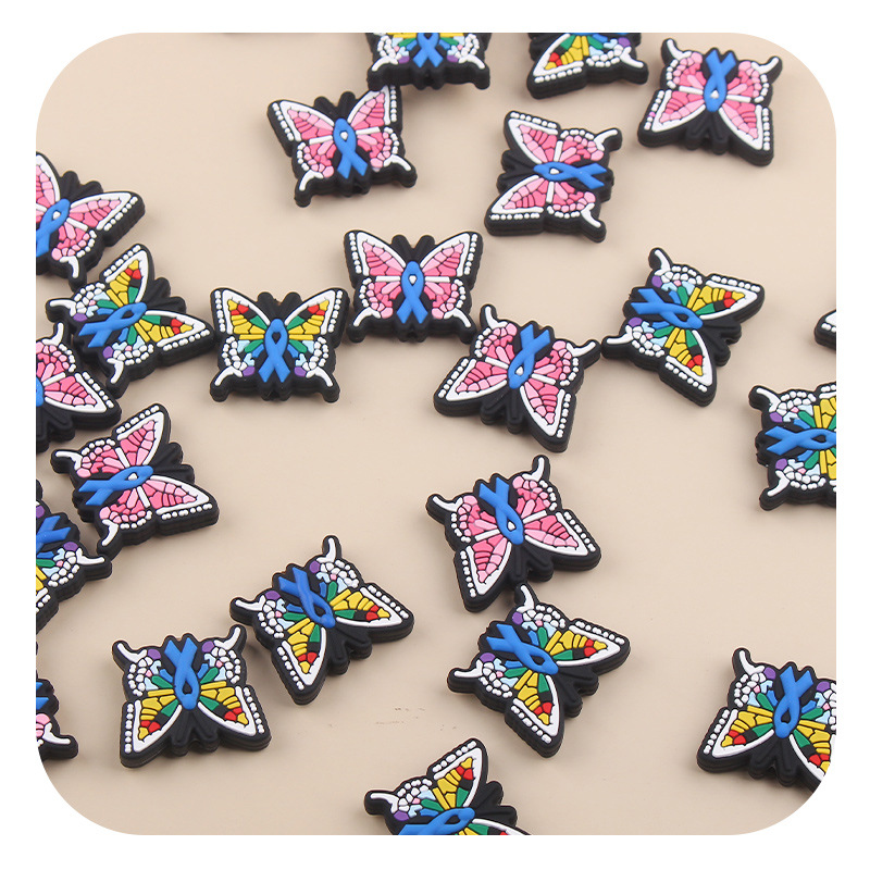 Amazon comercio exterior nuevos productos para bebés y niños pequeños mariposa cuentas de látex DIY collares accesorios joyería pulseras