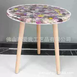 真花透明茶几环氧树脂艺术茶几透明创意茶几高端茶几意式茶几源头