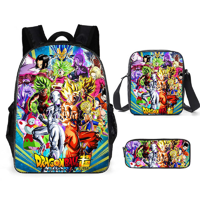 Mochila Dragon Ball de animación transfronteriza, mochila para estudiantes de Dragonball, mochila de poliéster Wukong, bolso de hombro