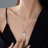 Lock, sweater, necklace, universal chain for key bag , small design pendant, simple and elegant design, light luxury style