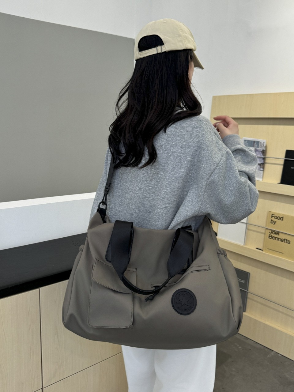 Bolsas de fitness transfronterizas casuales británicas simples bolsas de viaje de tela de Oxford de gran capacidad para salir bolsas de baño portátiles bolsas de equipaje