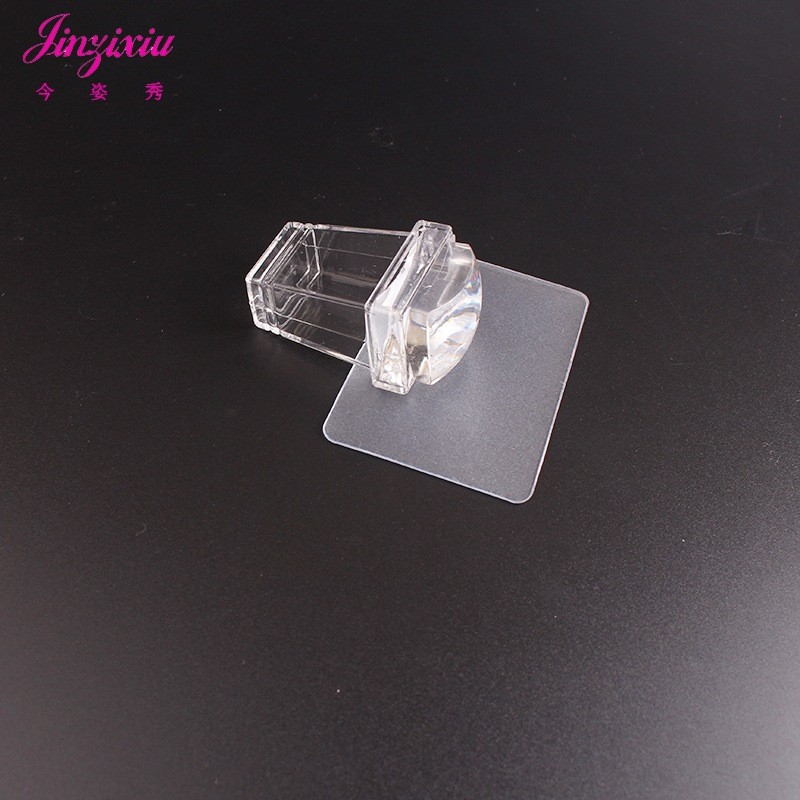 silicone square transparent painted seal for manicure