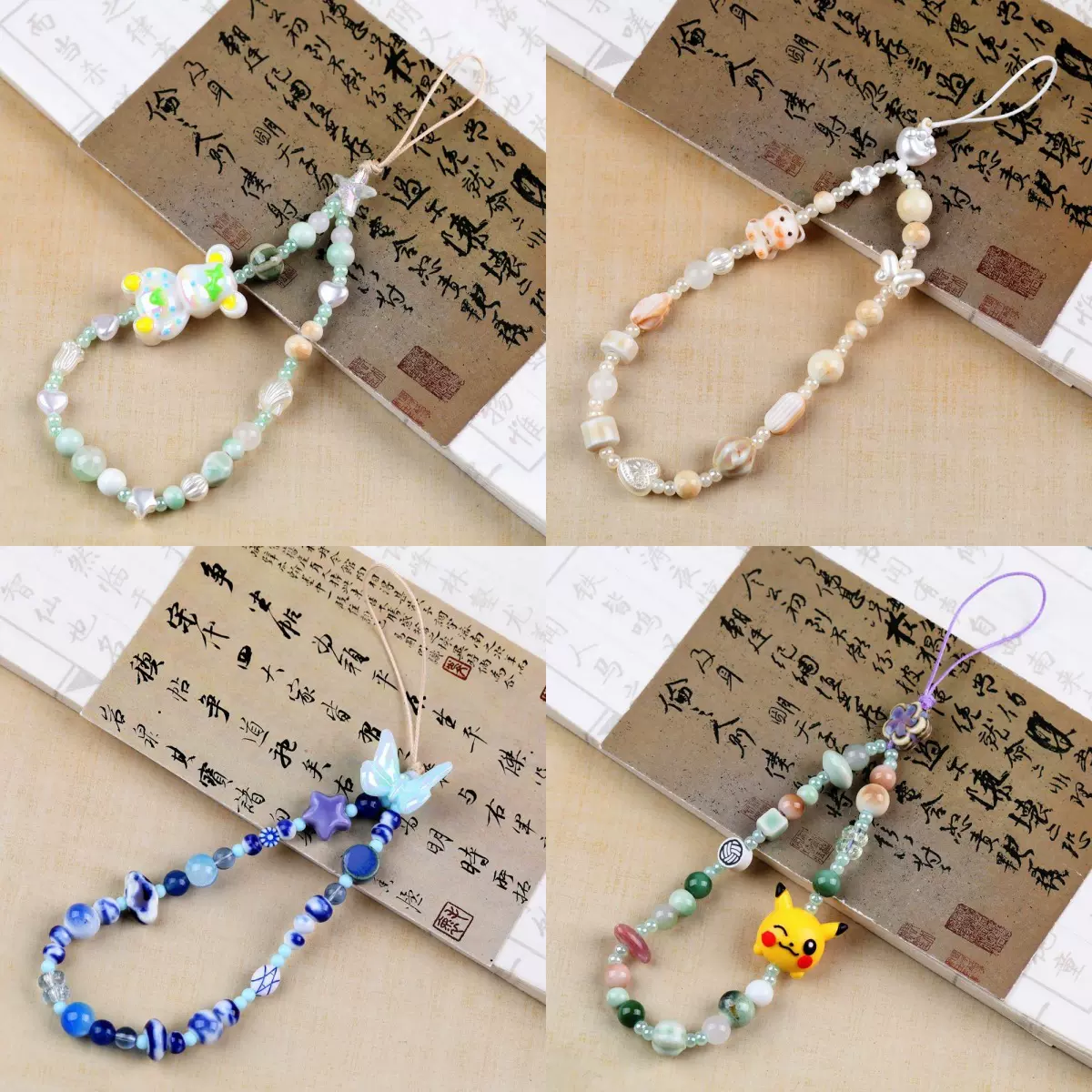 甜美ins卡通小熊立体时尚手机挂链绳条ccd相机包包挂件女新款批发