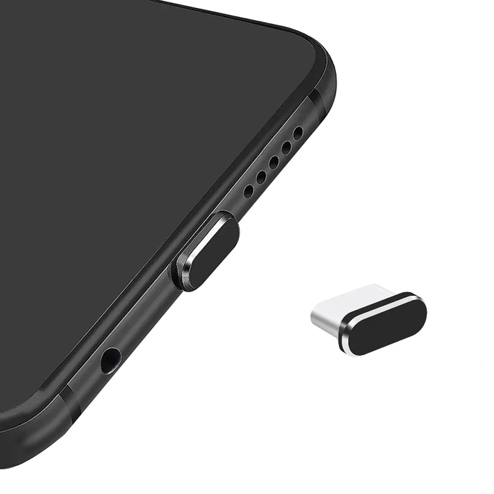 USB-C Datenanschluss Staubstecker Handy-Ladeanschluss Metall-Staubstecker mit Bürstenreinigungskappe kompatibel