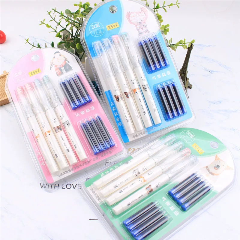 Pen for students, calligraphy, 4 pieces, Birthday gift