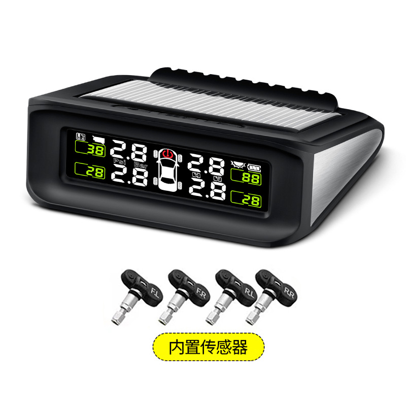 Customized Car Tire Pressure Monitor Tpms Built-In and External Wireless Solar Pressure Sensor Detection Monitor