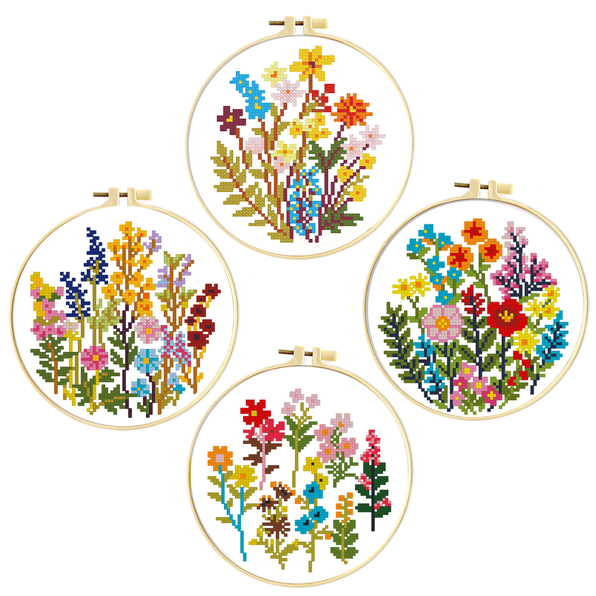 Fabricante mayorista de series de flores y hierbas en punto de cruz, nuevos diseños florales sencillos en punto de cruz 2026 disponibles para ventas transfronterizas