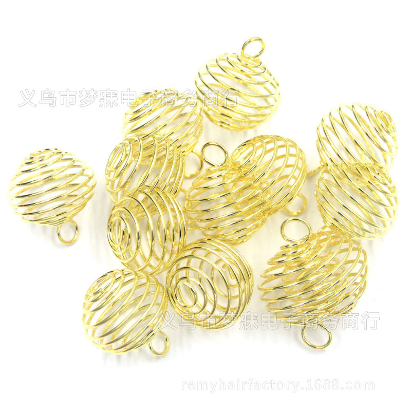 Bola de primavera accesorios de la joyería de bricolaje al por mayor colgando bola oscilante hueco Bola de agitación bola linterna colgante de primavera