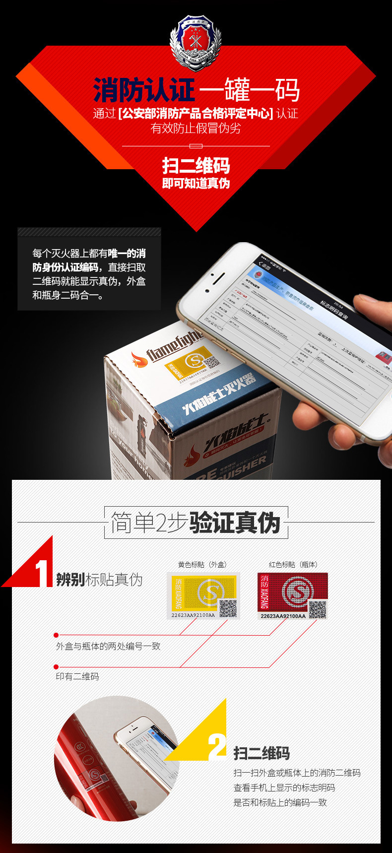 Flame Warrior Mfj520 Oujiang Fire Extinguisher 4 Colors Color Box Portable Car Dry Powder Fire Extinguisher 760g