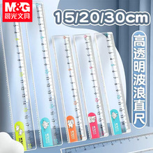 晨&光ARL96127耷拉兔直尺15cm量尺彩色尺卡通儿童学生波浪尺20cm