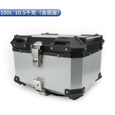 Trunk Motorcycle Back-up Trunk Motorcycle trunk - motorcycle-large-corner-trunk-silver-100l