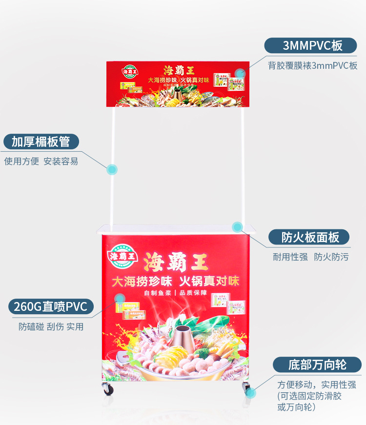 三折铁框促销台