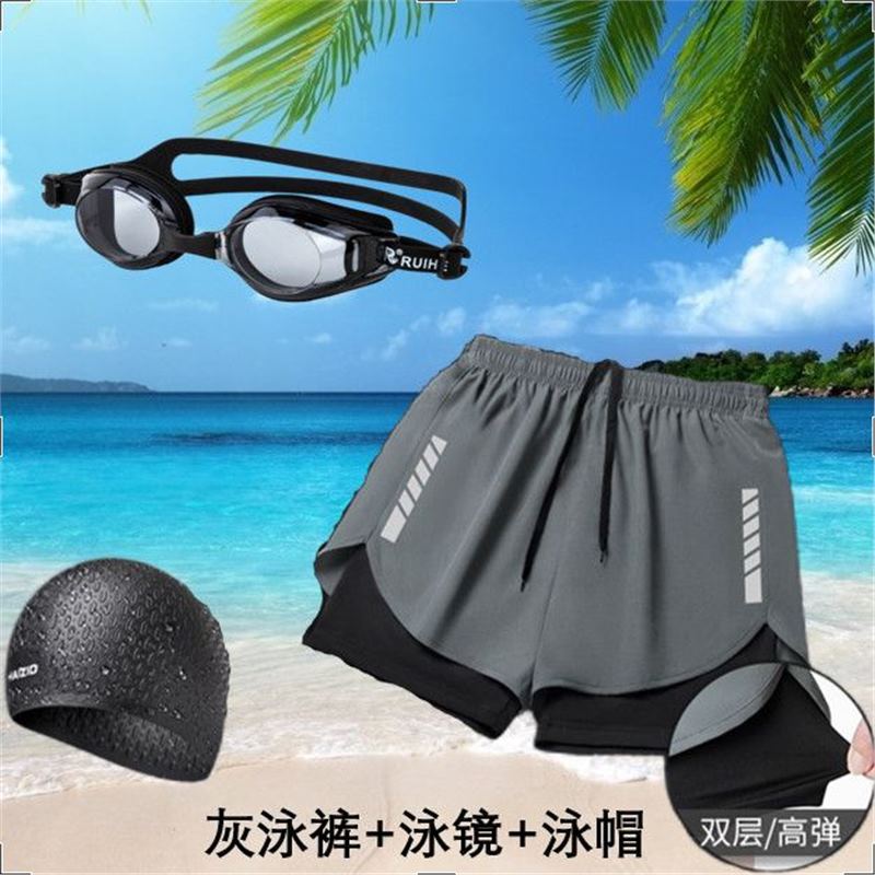 Swimwear Men's Suit Quick-Drying New Style Swim Trunks Set Youth Beach Boys' Swimwear Surfing Suit